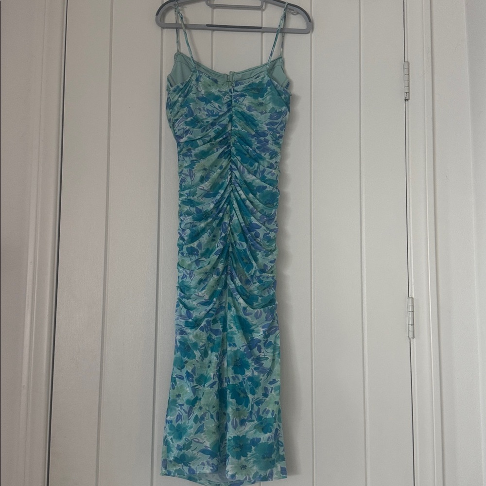 ASTR Malta Ruched Mesh Bodycon Dress - M - Picture 4 of 9